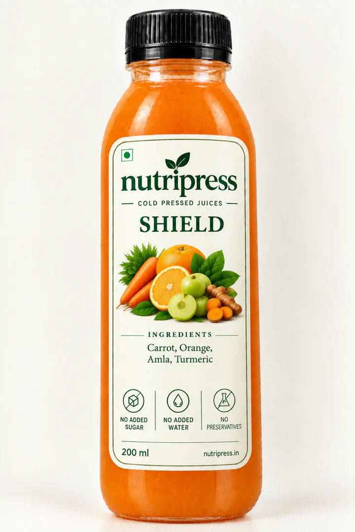 Nutripress Shield cold-pressed juice bottle